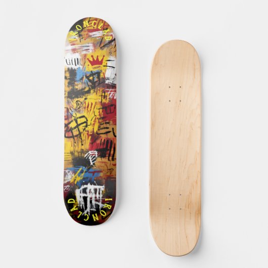 Graffiti stijl Bold Abstract Design & Urban Vibe Skateboard (Voorkant)