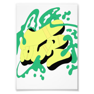 Graffiti stijl digitaal kunstposter – Stedelijke m Foto Afdruk