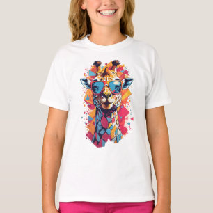 Graffiti stijl Giraffe Portret-58567 T-shirt