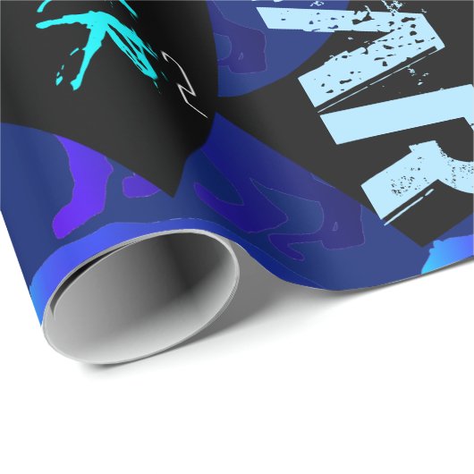 Graffiti-stijl Herhalend Tijger 2022 WP Cadeaupapier (Rol Hoek)