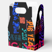 Graffiti stijl Herhalend varkensjaar 2019 Gable B Bedankdoosjes (Geopend)