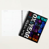 Graffiti stijl Herhalende Ox Jaar 2021 Standaard P Planner (Display)