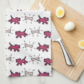 Graffiti-stijl Honden en Botten Witte handdoek 1 (Quarter Fold)