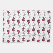 Graffiti-stijl Honden en Botten Witte handdoek 1 (Horizontaal)