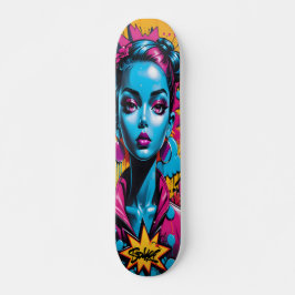 Graffiti stijl hoofd skateboard