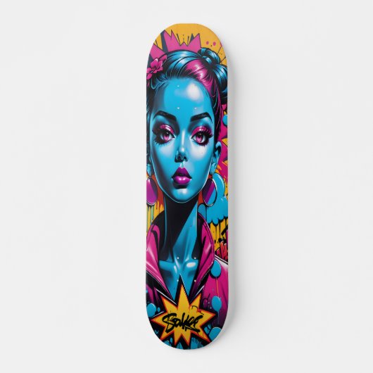Graffiti stijl hoofd skateboard (Voorkant)
