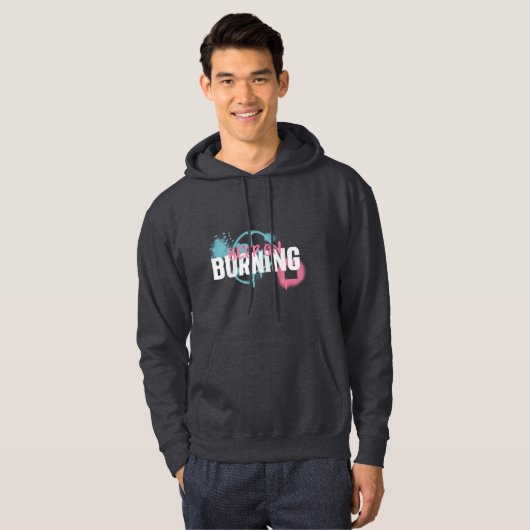 Graffiti stijl Keep On Burning Hoodie (Voorkant volledig)