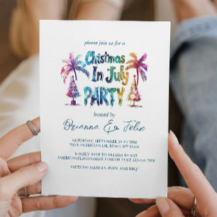 Graffiti Stijl Kerstmis in Juli Feest Kaart