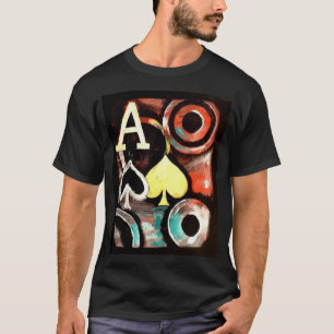 Graffiti stijl Poker T shirt Ace of Spades