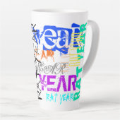 Graffiti stijl Rat Chinees Jaar Zodiac L Latte Mok (Rechterhoek)