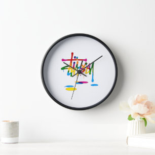 Graffiti Stijl Wandklok
