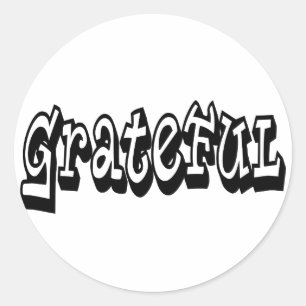 Graffiti-stijltypografie met Gezegde Ronde Sticker