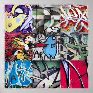 Graffiti (Straatkunst) Collage Poster