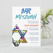 Graffiti Street Art Bar Mitzvah Aangepaste uitnodi Kaart (Staand voorkant)
