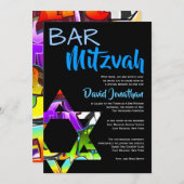 Graffiti Street Art Bar Mitzvah Custom Invitations (Devant / Derrière)