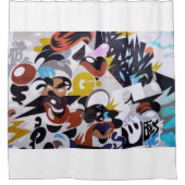 Graffiti Street Art Douchegordijn (Voorkant)