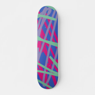 Graffiti Street Art Urban Lines Blue Pink Paars Skateboard