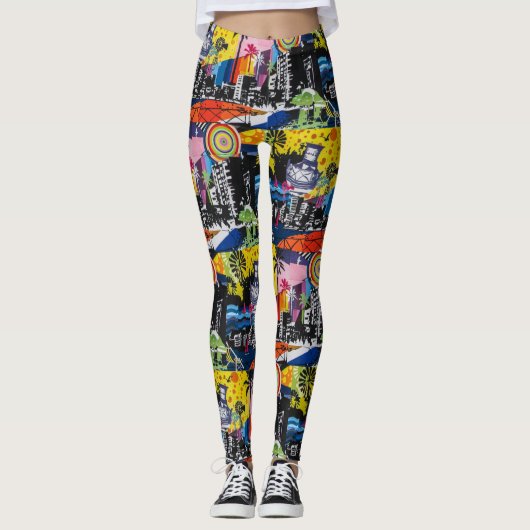 Graffiti Street Art Yoga Pant Leggings (Devant)