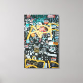 Graffiti Street Pattern Canvas Afdruk (Voorkant)