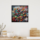 Graffiti Street Word Poster d'Art pour vos murs (Cuisine)