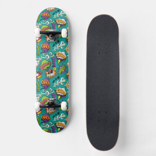 Graffiti strip met heldere elementen Skateboard (Voorkant)