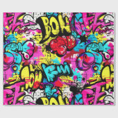 graffiti-strippatroon cadeaupapier (Vlak)