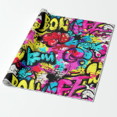 graffiti-strippatroon cadeaupapier (Uitgerold)