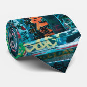 Graffiti stropdas (Opgerold)