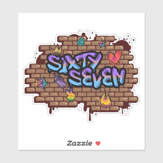 Graffiti Style 67 Sticker (Vel)