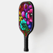 Graffiti Style Flowers & Ladybug Roze Paarse Rood Pickleball Paddle (Links)