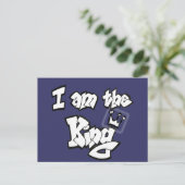 Graffiti Style "Ik ben de koning" met kroon Briefkaart (Staand voorkant)