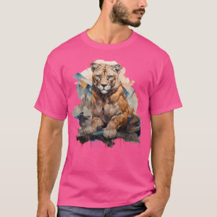 Graffiti Style Mountain Lion T-shirt