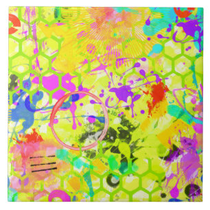 Graffiti Summer Abstract 1 Tegeltje