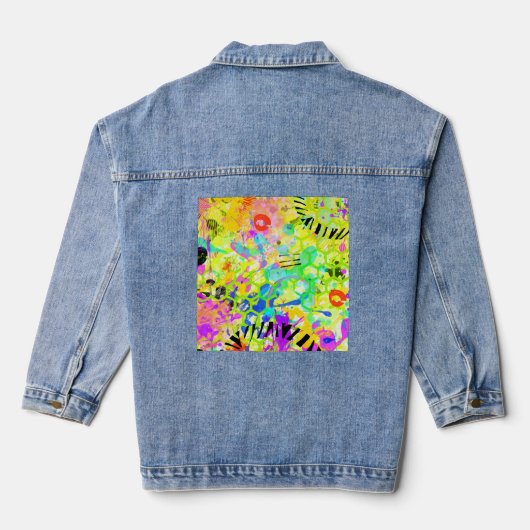 Graffiti Summer Abstract 2 Denim Jacket (Achterkant)
