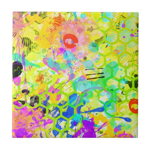 Graffiti Summer Abstract 2 Tegeltje (Voorkant)