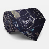 Graffiti sur la cravate noire de conseil (Roulé)