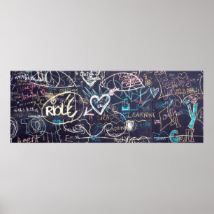 Graffiti tableau noir amour