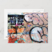 Graffiti tegen de muur briefkaart (Voorkant / Achterkant)