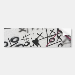 Graffiti Tic Tac Toe Bumpersticker