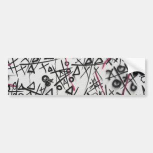 Graffiti Tic Tac Toe Bumpersticker
