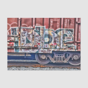 Graffiti Train Grunge Urban Street Art Tissuepapier
