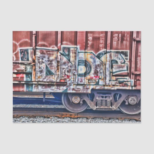 Graffiti Train Grunge Urban Street Art Tissuepapier (Voorkant)