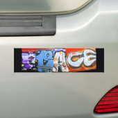 Graffiti Trains Peace Bumpersticker (Op auto)