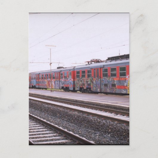 graffiti-trein briefkaart (Voorkant)