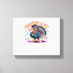 Graffiti Turkije Vibes - Dankbaar & Fly Cartoon Ar Canvas Afdruk