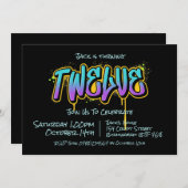 Graffiti Twaalf uitnodiging (Voorkant / Achterkant)