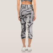 Graffiti urbain Gray Style Capri Leggings (Verso)
