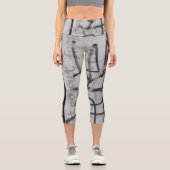 Graffiti urbain Gray Style Capri Leggings (Recto)