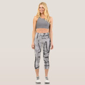 Graffiti urbain Gray Style Capri Leggings (Recto)
