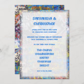 Graffiti urbain mariage photo invitation (Devant / Derrière)